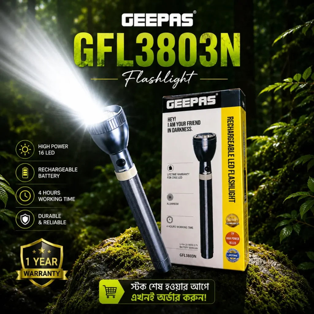 Geeprs GFL3803N Rechargeable Flashlight
