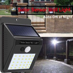 Solar Sensor Wall Light 30 LED